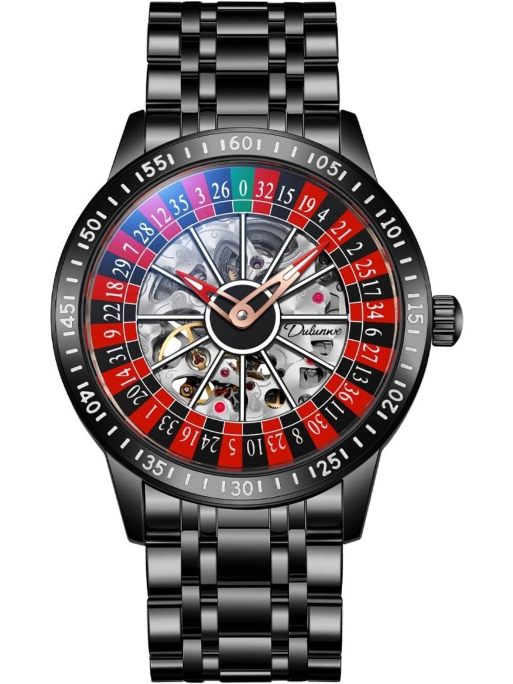 Stylish Men's Automatic Hollow Mechanical Watch - 30M Waterproof Casual